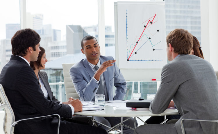 People discussing banking with different types of banks